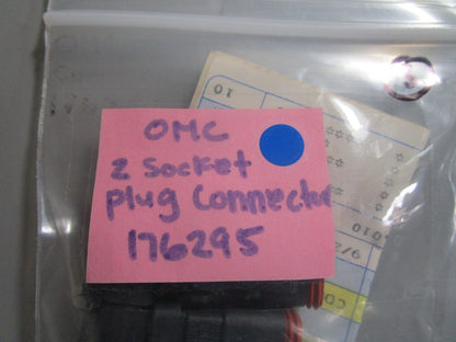 *NEW OEM* 0810 OMC Johnson Evinrude 2 Socket Plug Connector 176295 0176295