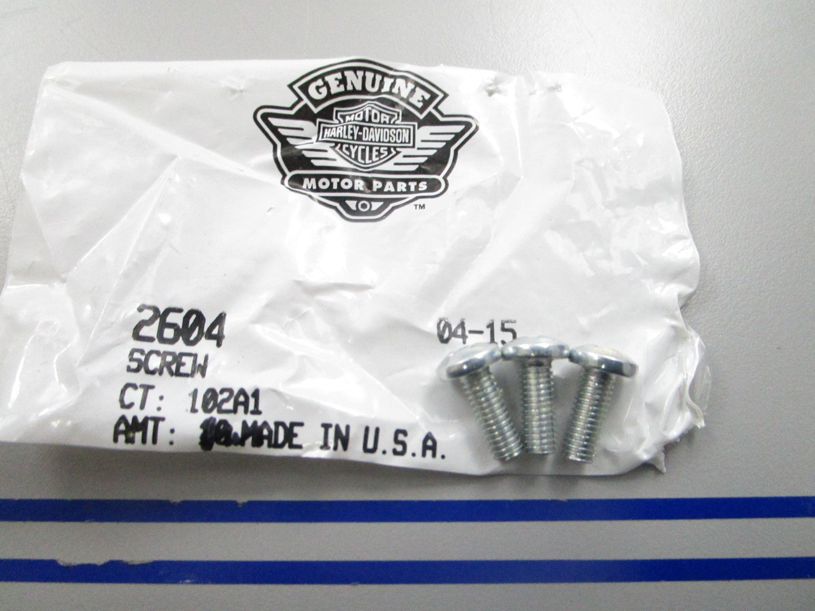 *NEW OEM* (LOT OF 3) 0810 Harley Davidson Screw 2604