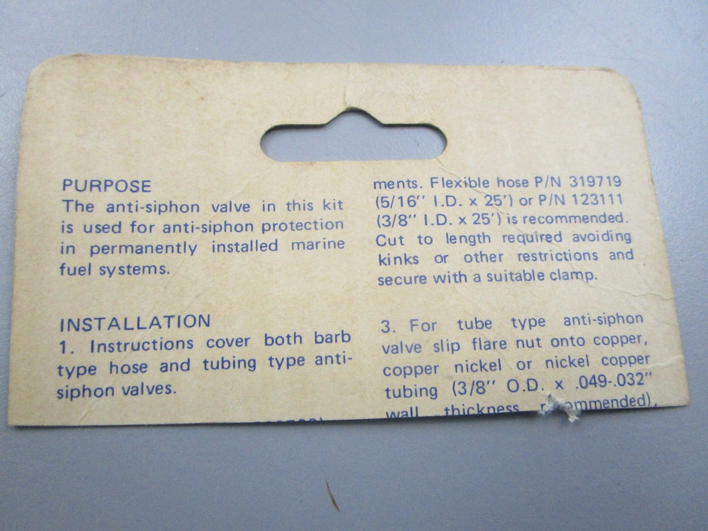 NEW OEM 173275 0173275 OMC Johnson Evinrude Anti-Siphon Valve Kit 0810