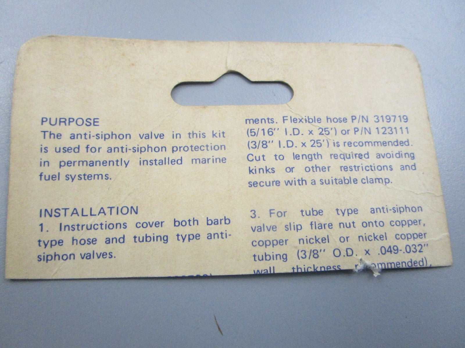 NEW OEM 173275 0173275 OMC Johnson Evinrude Anti-Siphon Valve Kit 0810