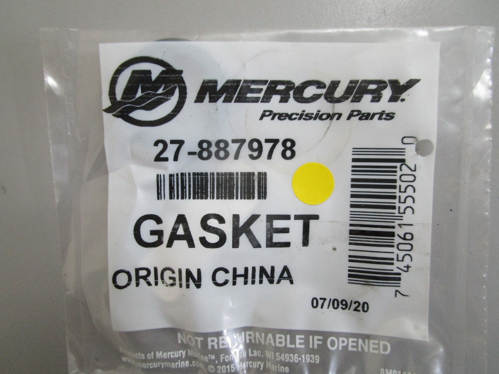 *NEW OEM* 0810 Mercury Quicksilver Gasket 27-887978