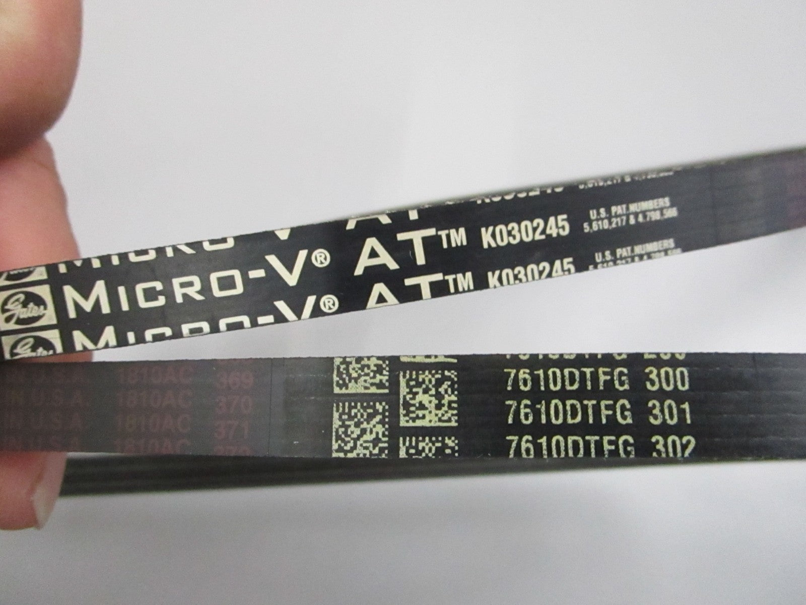 Gates K030245 Micro-V Serpentine Belt 3-Rib 25.25in (LOT OF 2) NEW 0810