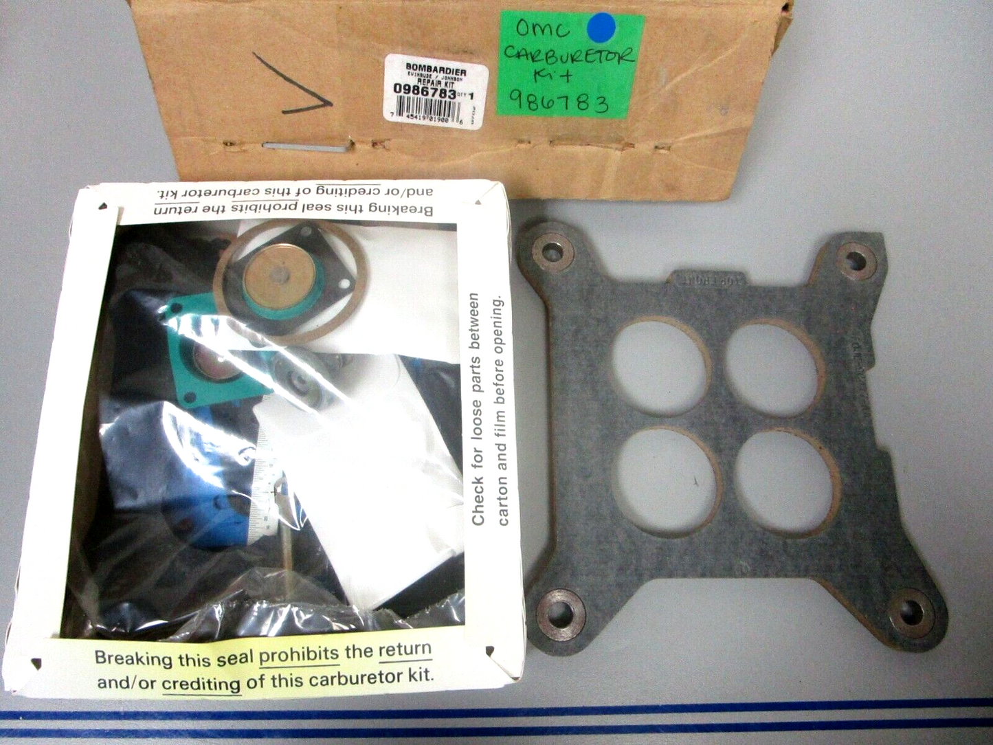 *NEW OEM* 0720 OMC Johnson Evinrude Carburetor Repair Kit 986783 0986783
