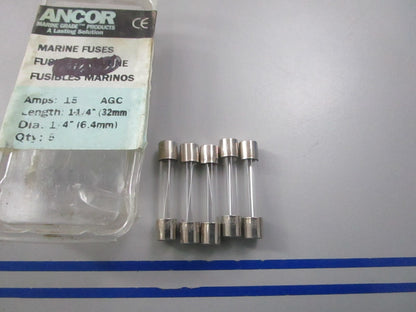 NEW 601150 Ancor 15A 5 Fuse Set 0810