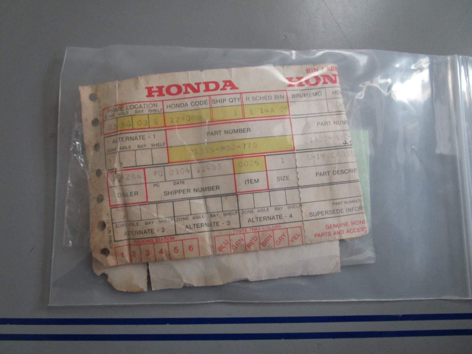 *NEW OEM* 0810 Honda Cross Shaft Shim 21385-MB0-770