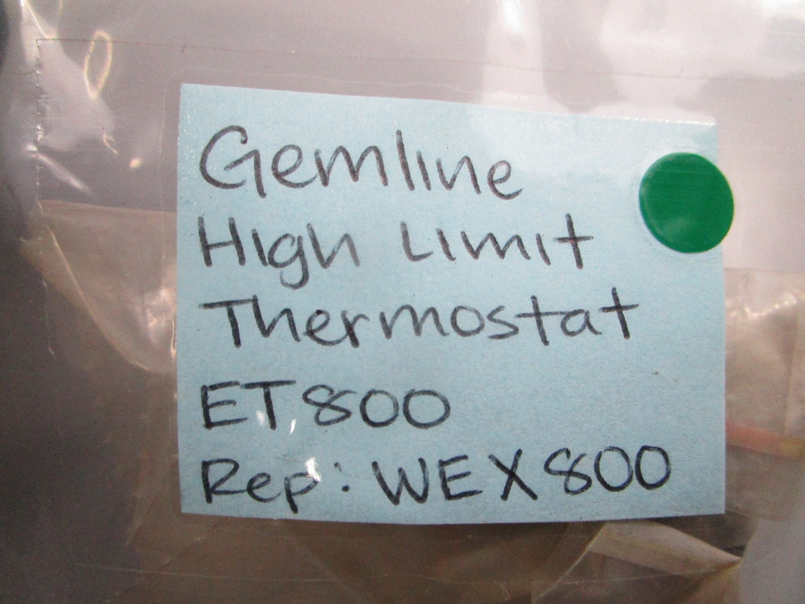 NEW ET800 Replaces: WEX800 Gemline High Limit Thermostat 0810