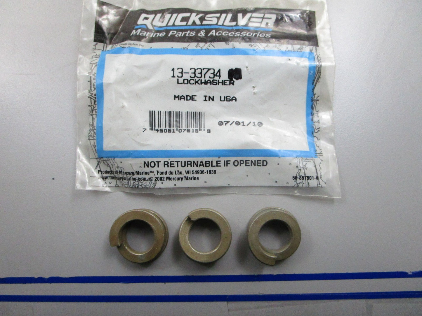 *NEW OEM* (LOT OF 3) 0810 Mercury Quicksilver Lock Washer 13-33734