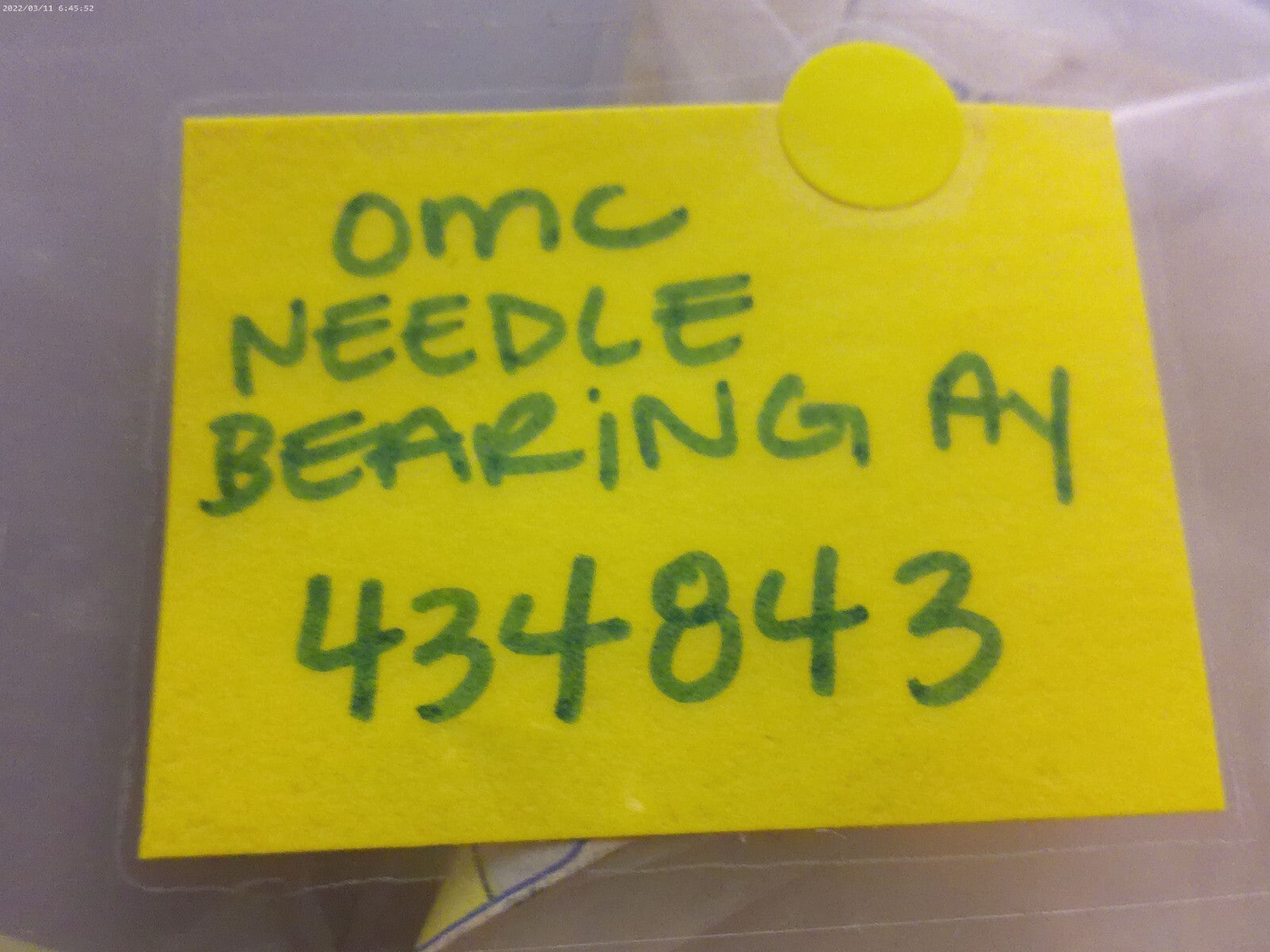 *NEW OEM* 0810 OMC Johnson Evinrude Needle Bearing Assembly 434843 0434843