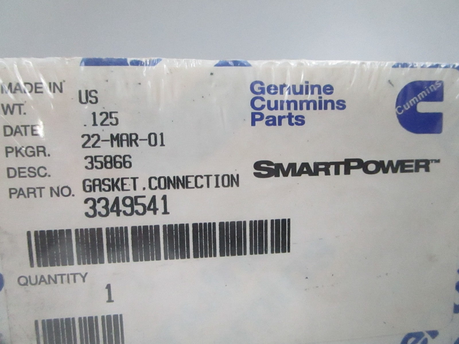NEW OEM 3349541 Cummins Gasket 0810