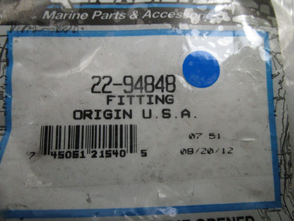 *NEW OEM* 0810 Mercury Quicksilver Fitting 22-94848