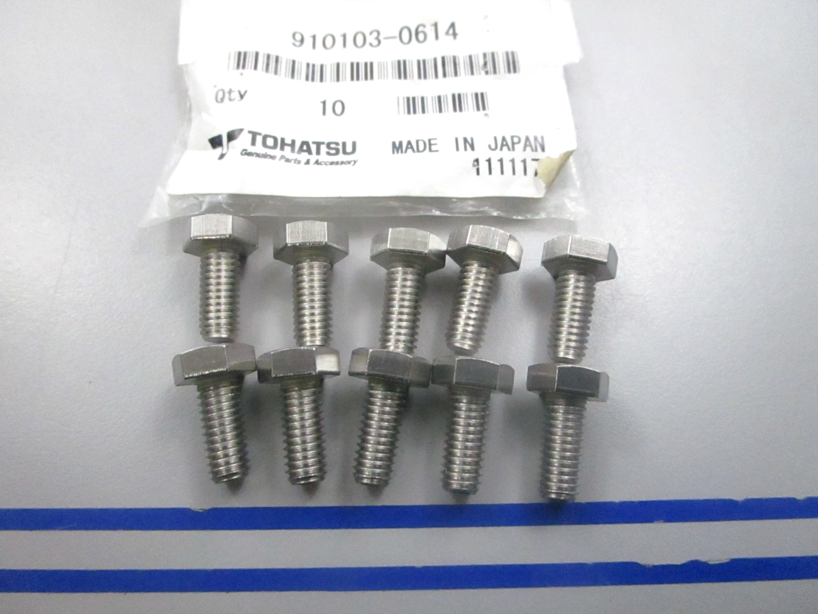 NEW OEM (LOT OF 10) 910103-0614 Tohatsu Bolt 0810