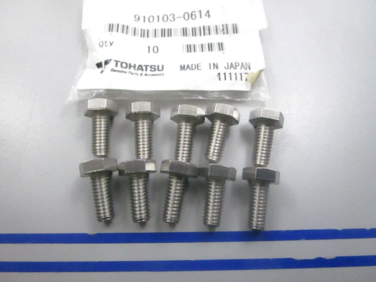 NEW OEM (LOT OF 10) 910103-0614 Tohatsu Bolt 0810