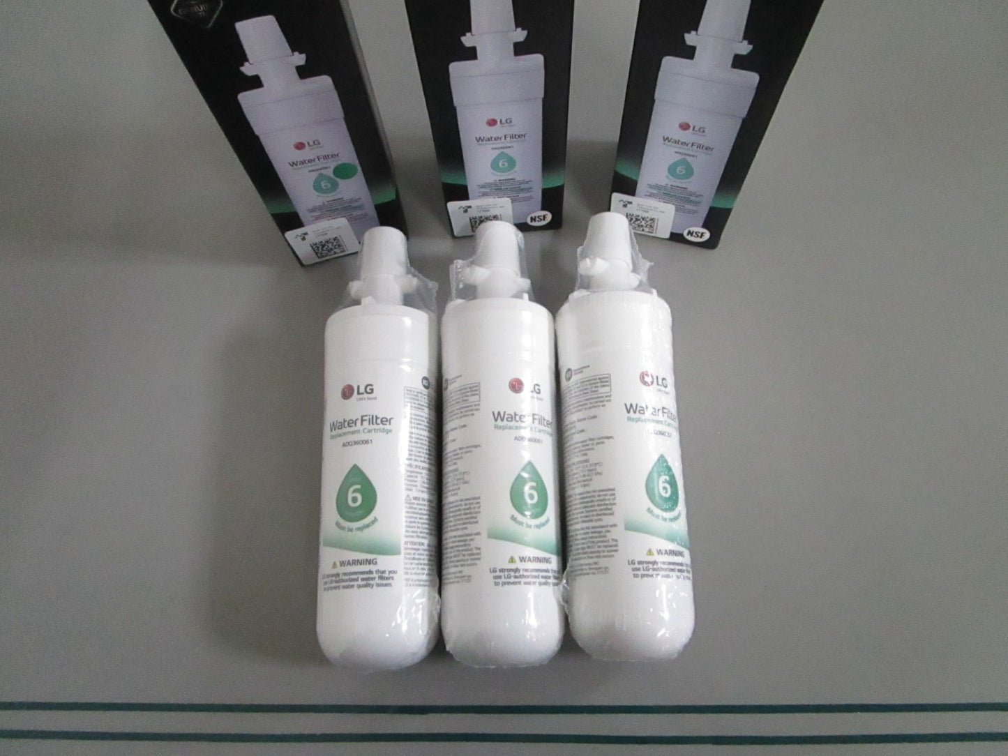 LG NEW OEM LT700P ADQ36006101 Refrigerator Water Filter Lot of 3 NOS 0820