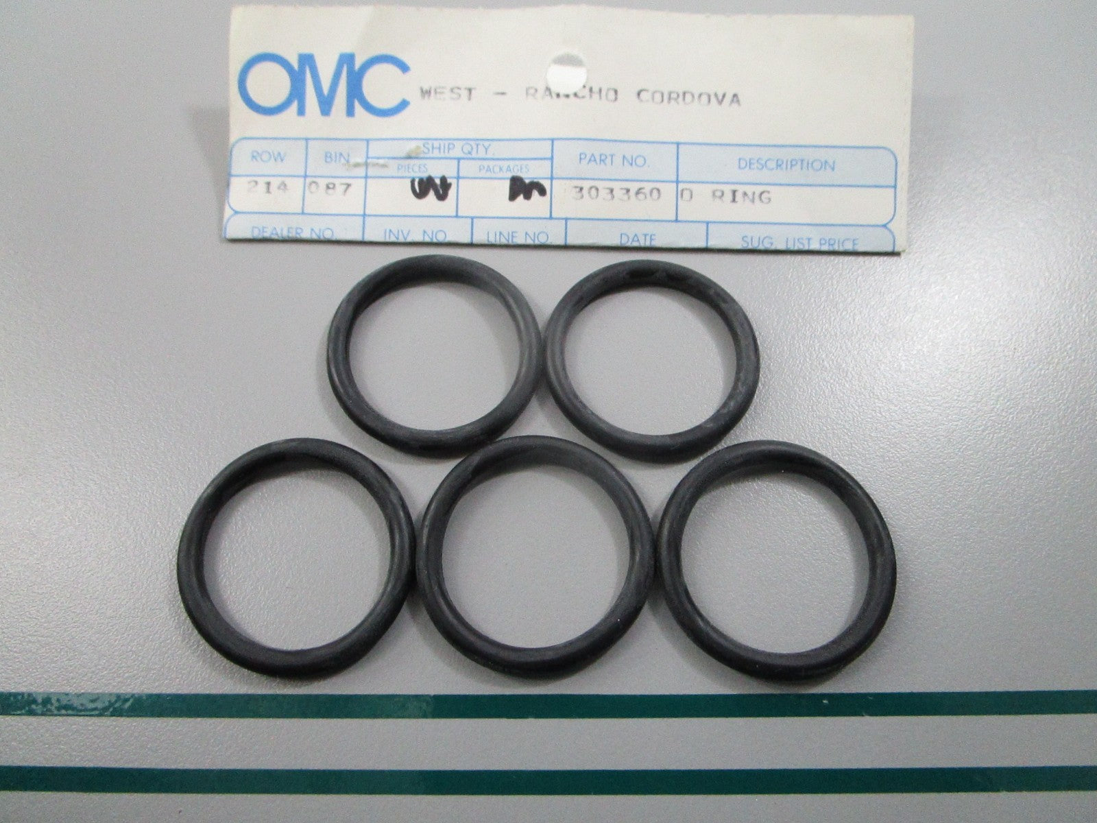 NEW OEM (LOT OF 5) 303360 0303360 OMC Johnson Evinrude O-Ring 0810