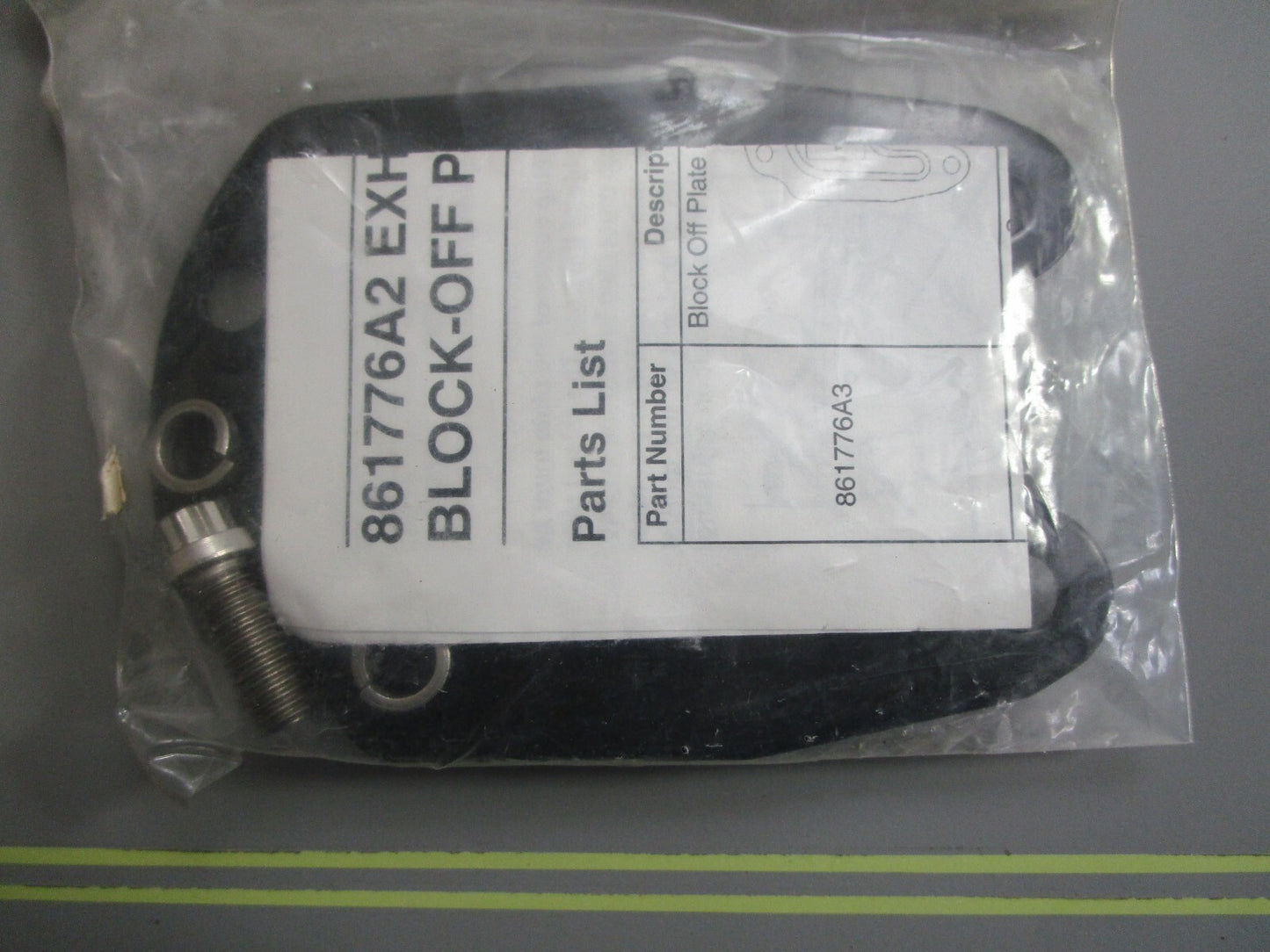 *NEW OEM* 0810 Mercury Quicksilver Exhaust Block-Off Plate 861776A2