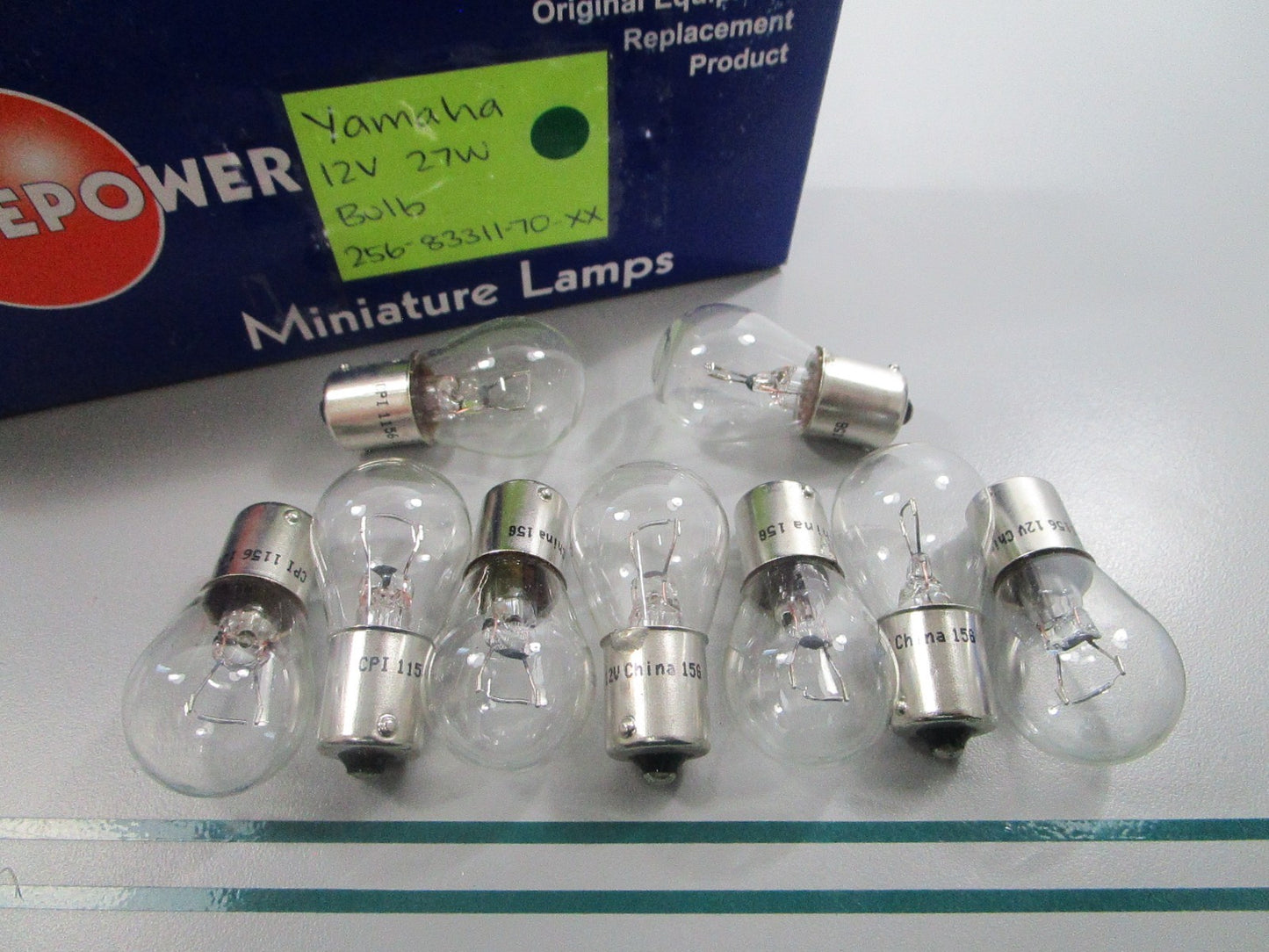 NEW OEM (LOT OF 9) 256-83311-70-XX Yamaha 12V 27W Bulb 0810