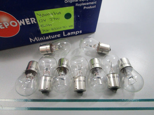 NEW OEM (LOT OF 9) 256-83311-70-XX Yamaha 12V 27W Bulb 0810