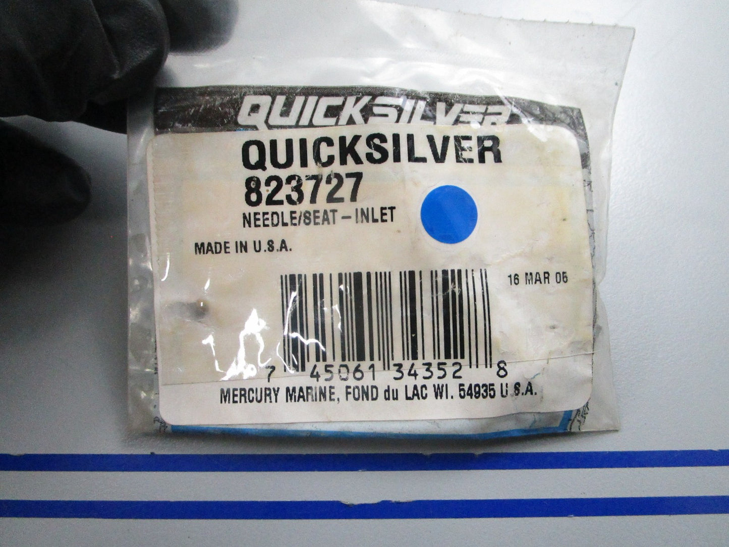 *NEW OEM* 0810 Mercury Quicksilver Inlet Needle/Seat 823727