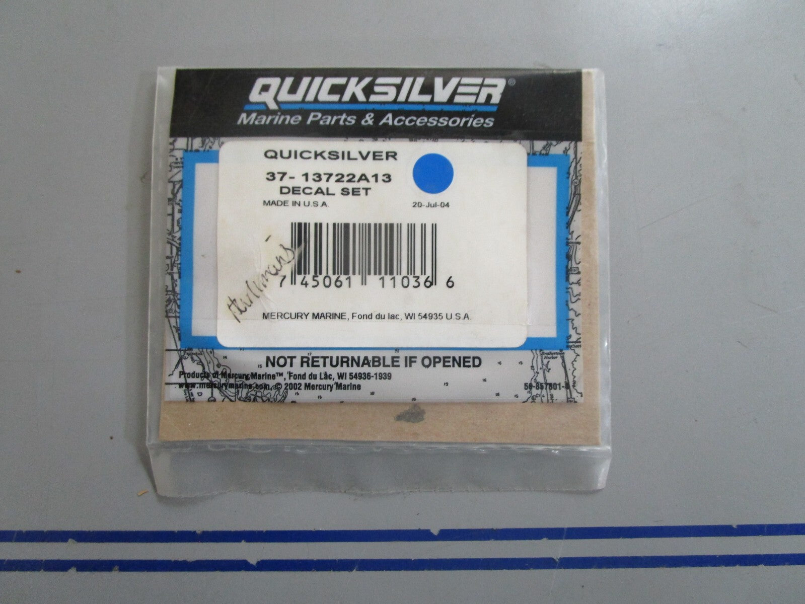 *NEW OEM* 0720 Mercury Quicksilver Decal Set 31-13722A13