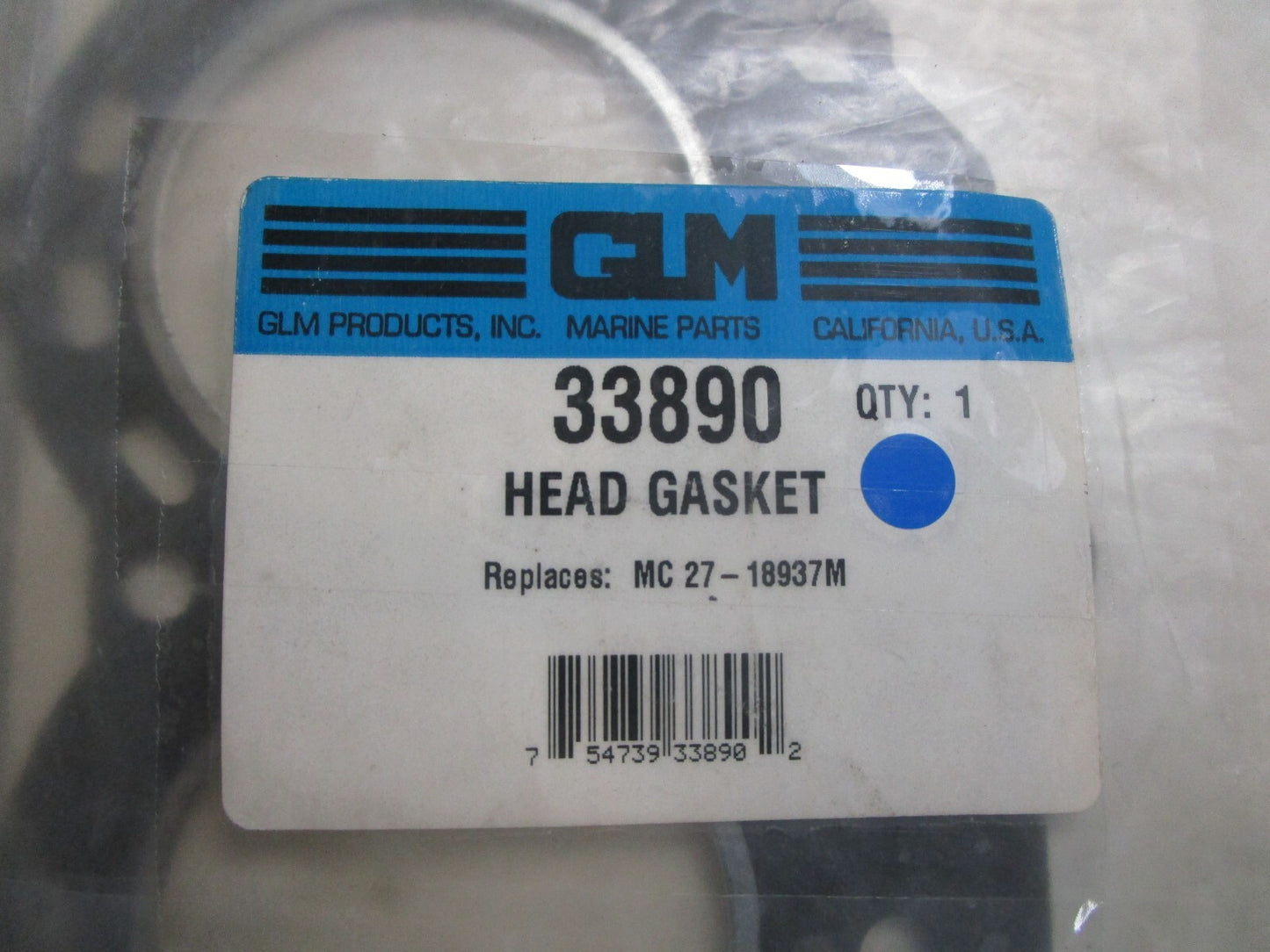 *NEW* 0770 GLM Marine Head Gasket 33890 Replaces MC 27-18937M