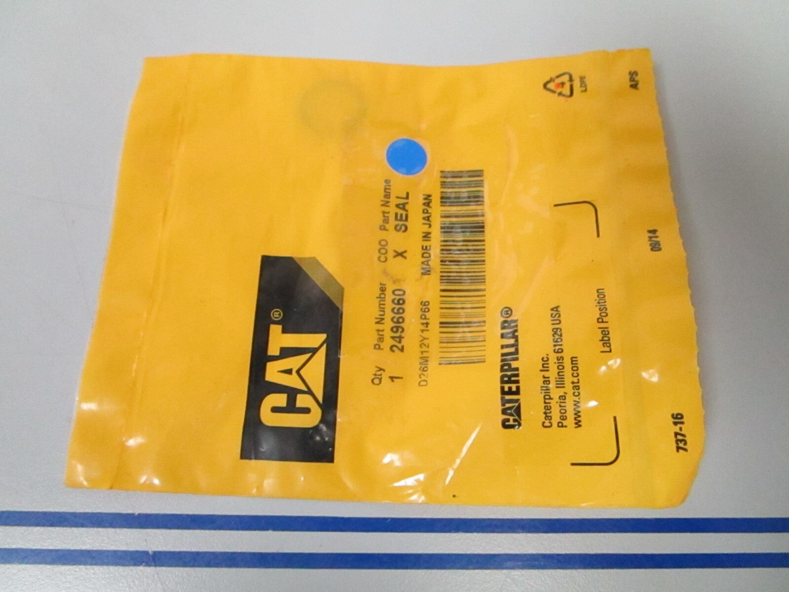 *NEW OEM* 0810 CAT Seal 2496660
