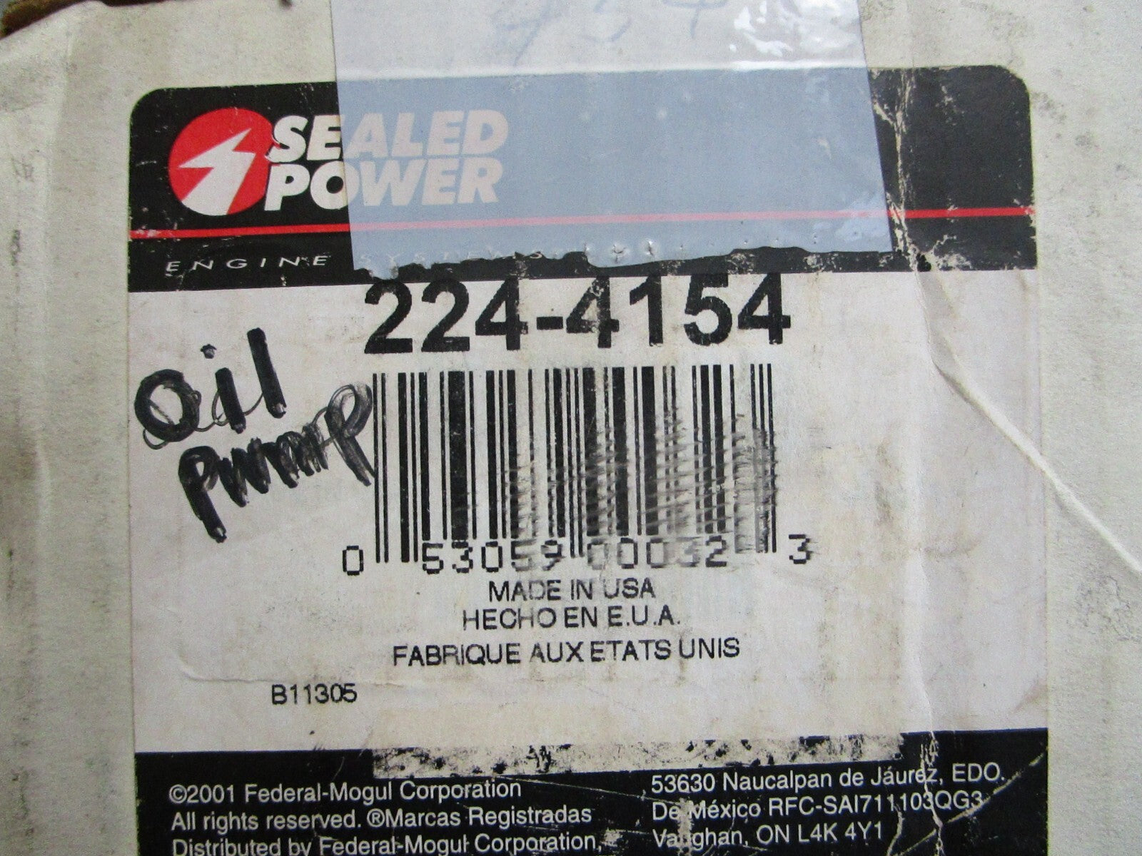 *NEW* 0820 Sealed Power Oil Pump 224-4154
