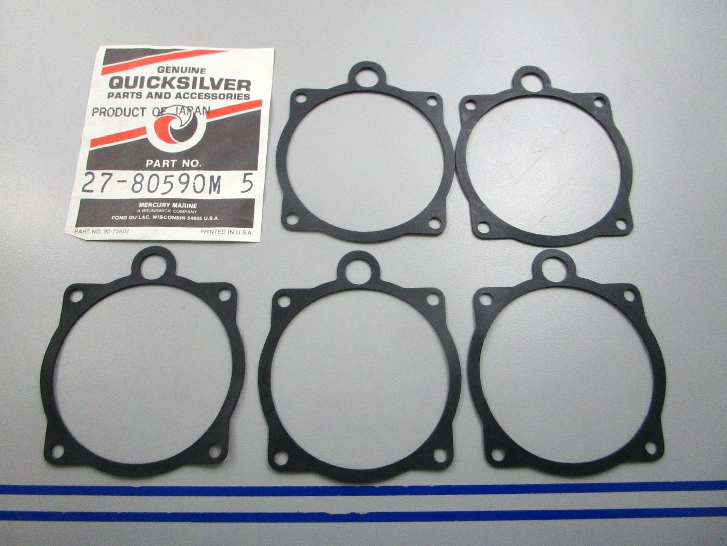 NEW OEM (LOT OF 5) 27-80590M Mercury Quicksilver Gasket 0810
