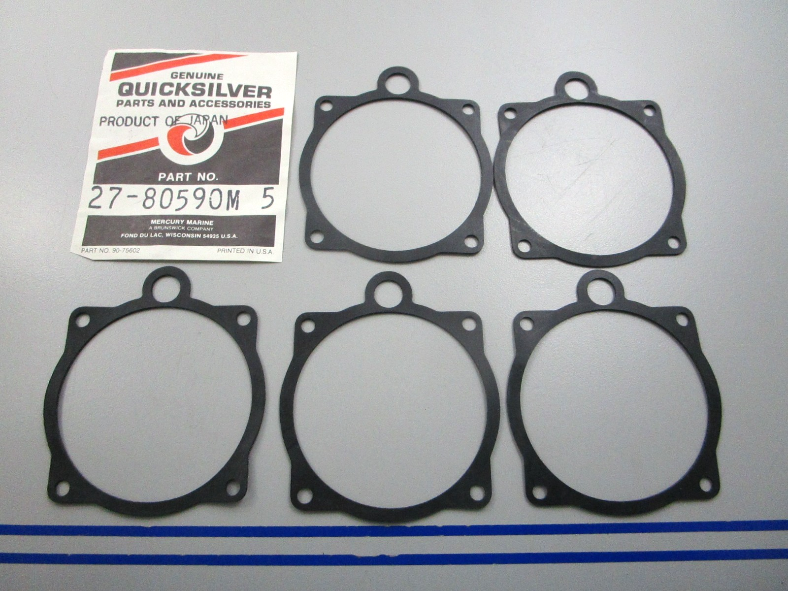 NEW OEM (LOT OF 5) 27-80590M Mercury Quicksilver Gasket 0810
