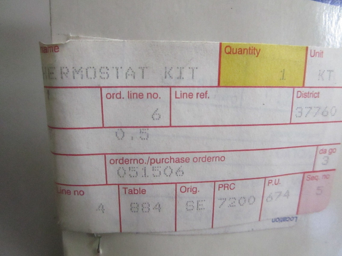 *NEW OEM* 0820 Volvo Penta Thermostat Kit 3831424