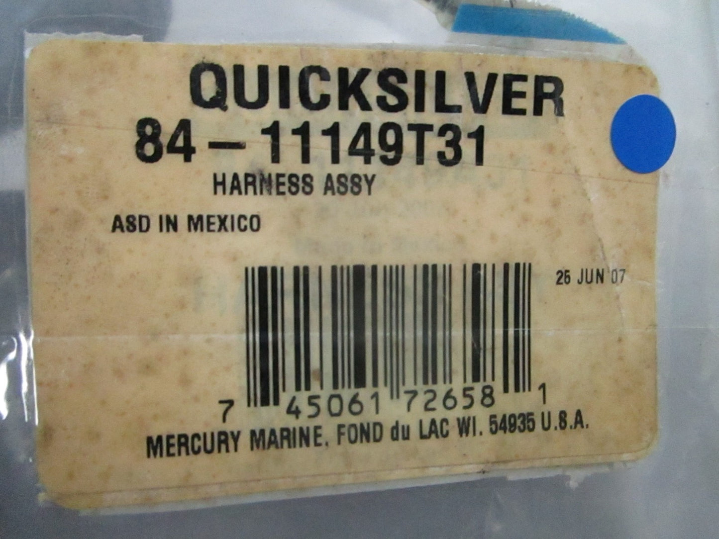 *NEW OEM* 0810 Mercury Quicksilver Harness Assembly 84-11149T31