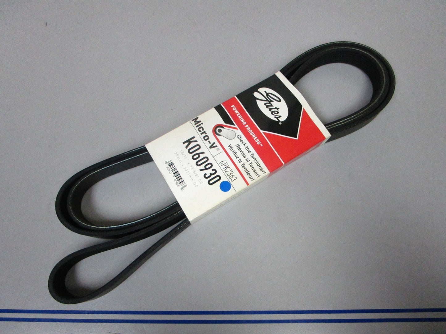NEW K060930 Gates Micro-V 13/16" x 93 ⅝" Serpentine Belt 0720