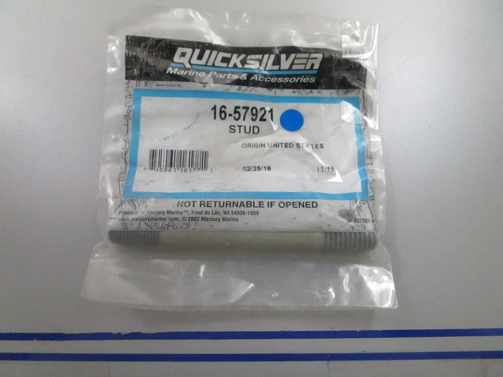 *NEW OEM* 0810 Mercury Quicksilver Stud 16-57921