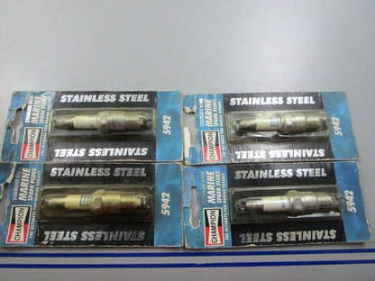 *NEW* (LOT OF 4) 0810 Champion Spark Plug 5942 Replaces: RV91MC RV15YC4