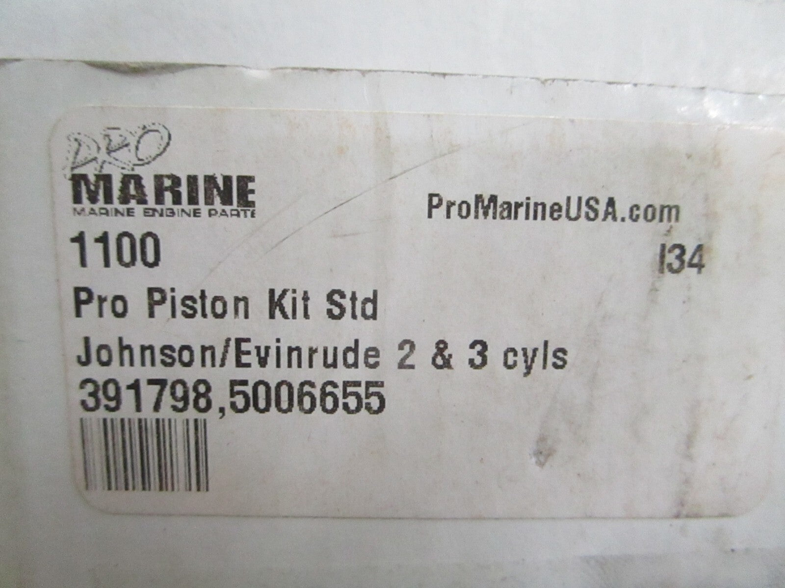 *NEW* 0820 Pro Marine Piston Kit 1100 Rep: 391798 5006655