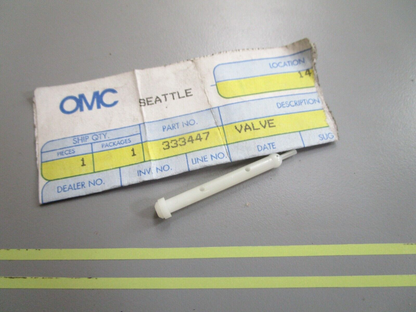 *NEW OEM* 0810 OMC Johnson Evinrude Valve 333447 0333447
