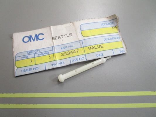 *NEW OEM* 0810 OMC Johnson Evinrude Valve 333447 0333447