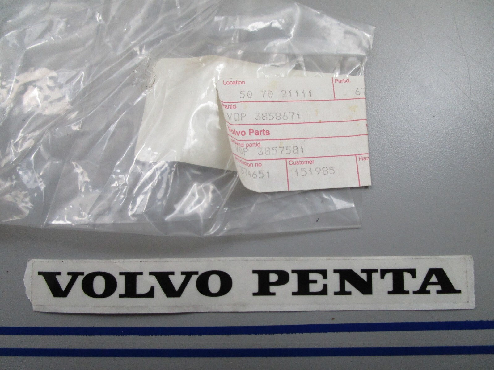 *NEW OEM* 0810 Volvo Penta SX Decal 3858671