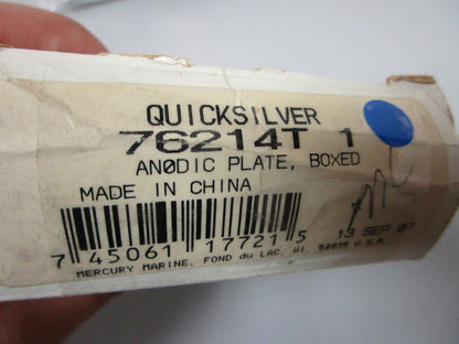 *NEW OEM* 0820 Mercury Quicksilver Boxed Anodic Plate 76214T1