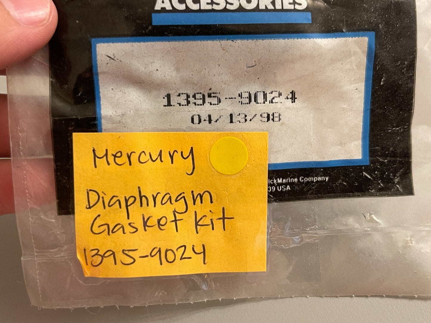 *NEW OEM* 0750 Mercury Quicksilver DIAPHRAGM GASKET KIT  1395-9024