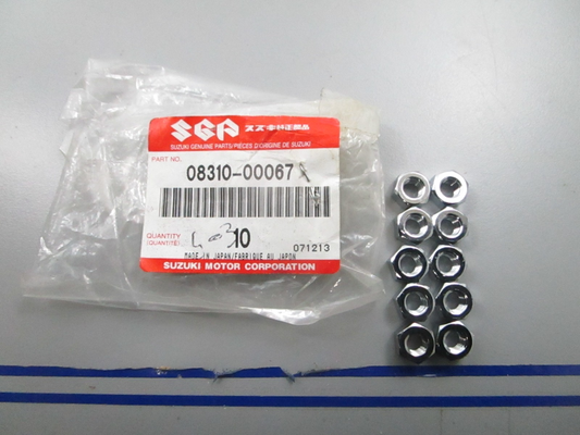 *NEW OEM* (LOT OF 10) 0810 Suzuki Nut 08310-00067