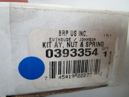 *NEW OEM* 0810 OMC Johnson Evinrude Nut & Spring Kit Assembly 393354 0393354