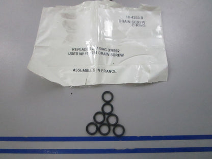 NEW (LOT OF 7) 18-4253-9 Replaces: OMC 336982 Sierra Drain Screw O-Ring 0810