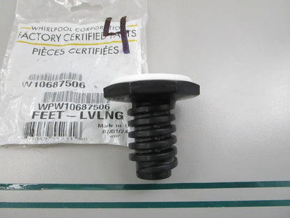 Whirlpool NEW OEM Washer Leveling Leg Foot WPW10687506 Maytag Amana NOS 0810