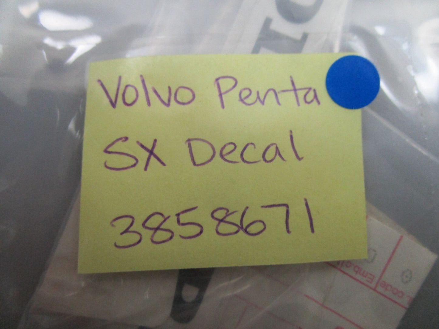 *NEW OEM* 0810 Volvo Penta SX Decal 3858671