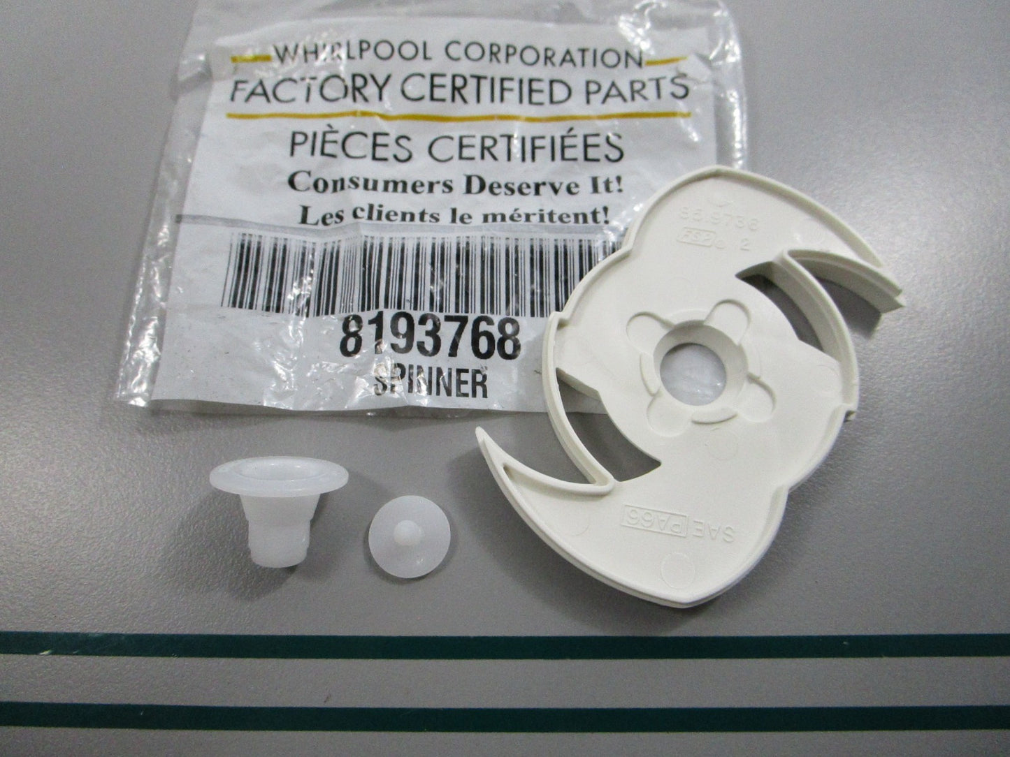 NEW OEM 8193768 Whirlpool Spinner 0810