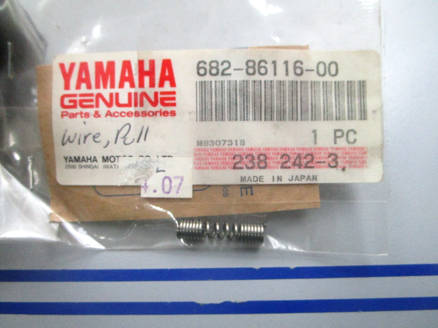 NEW OEM Yamaha 682-86116-00-00 Wire Pull 0810