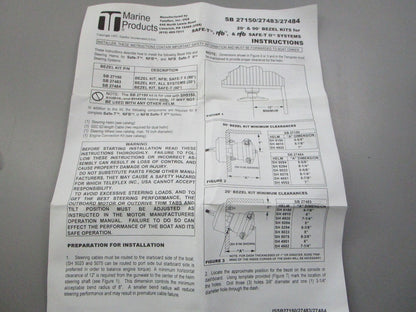 NEW SB27484 Teleflex 90 Degree Safe-T Bezel Kit 0810