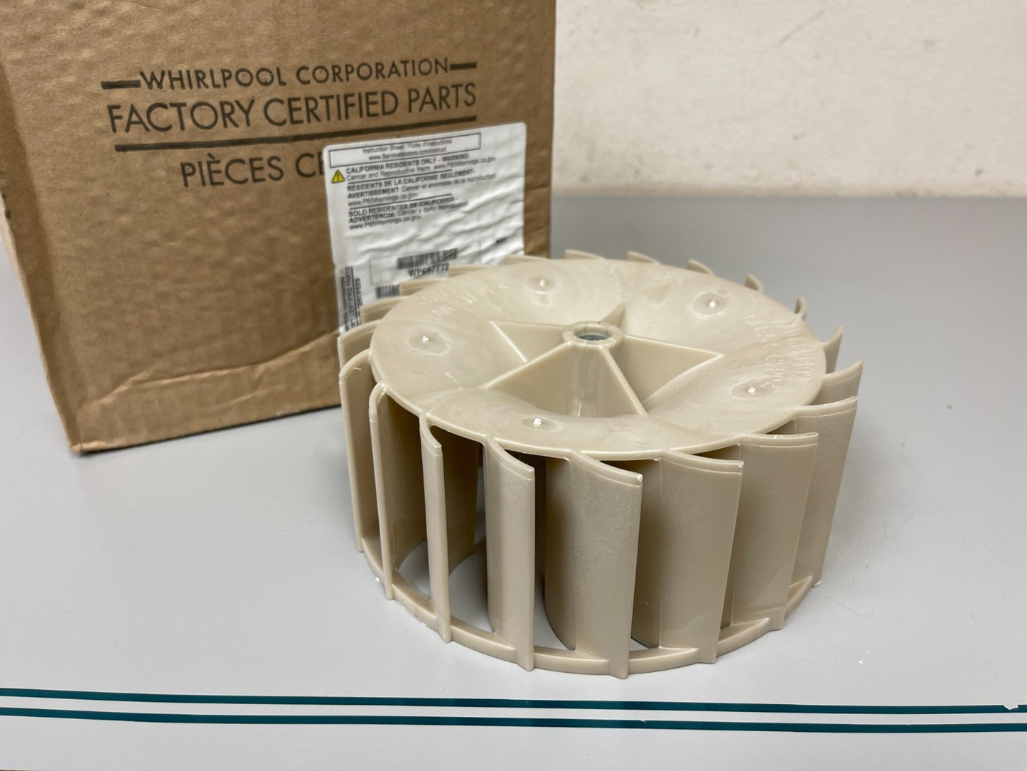 Whirlpool NEW OEM Dryer Blower Wheel WP697772 Maytag Kenmore KitchenAid 0720