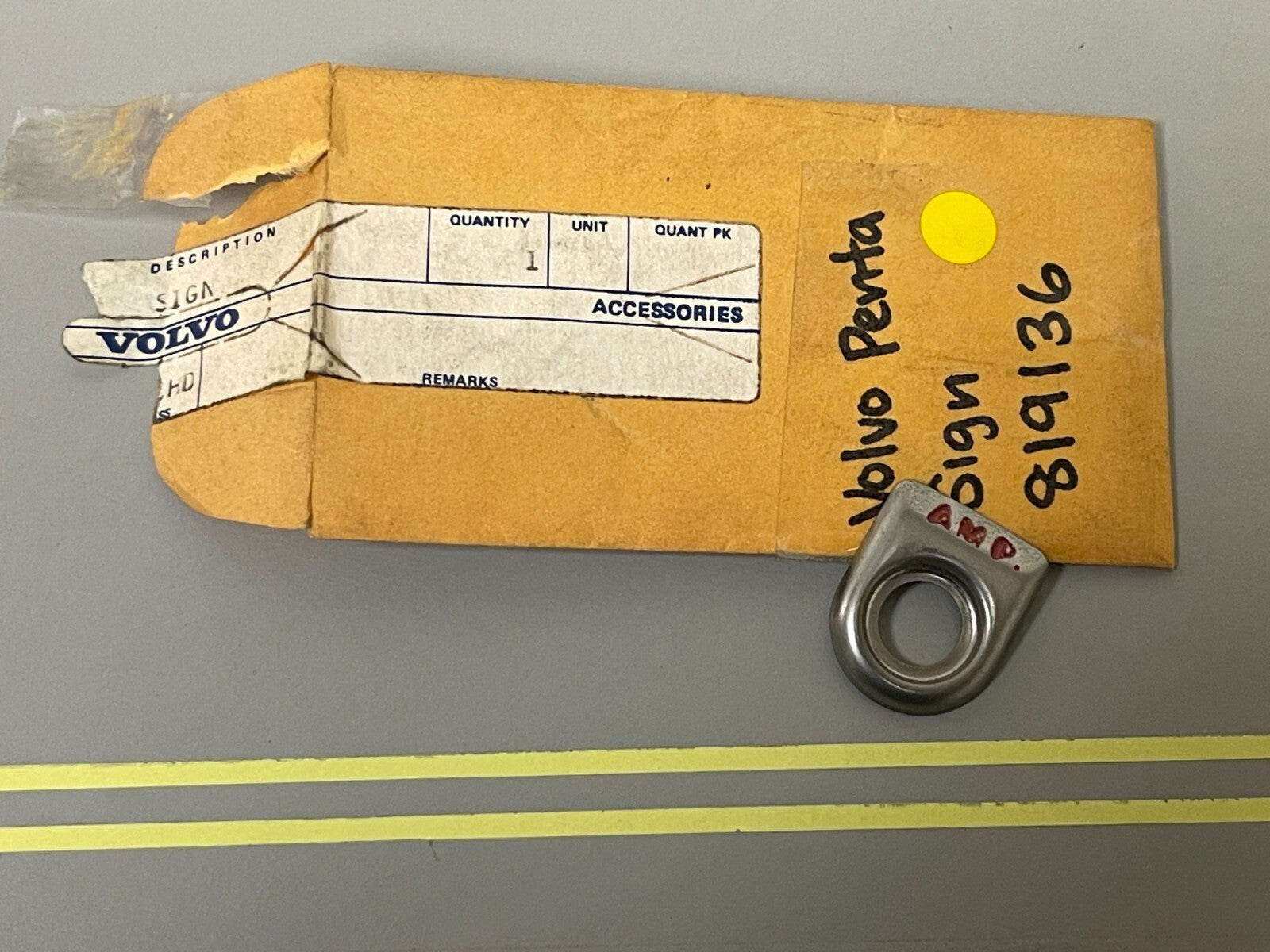 *NEW OEM* 0810 Volvo Penta Sign 819136