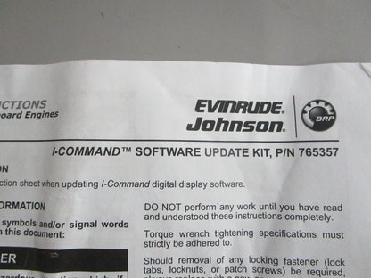 NEW OEM 765357 0765357 OMC Johnson Evinrude I-Comm Update Kit 0820